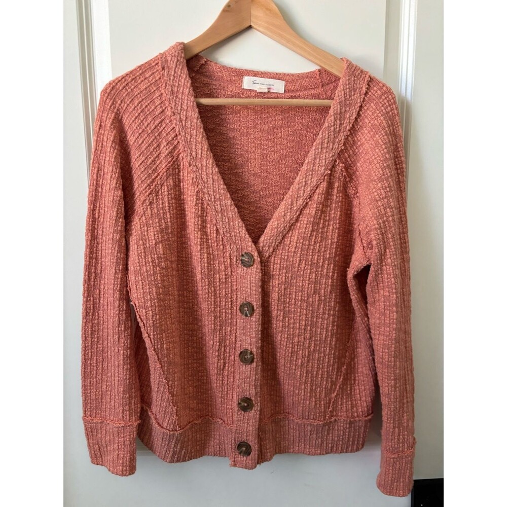 Two by Vince Camuto Textured Button Front Cardigan Sweater Size Small